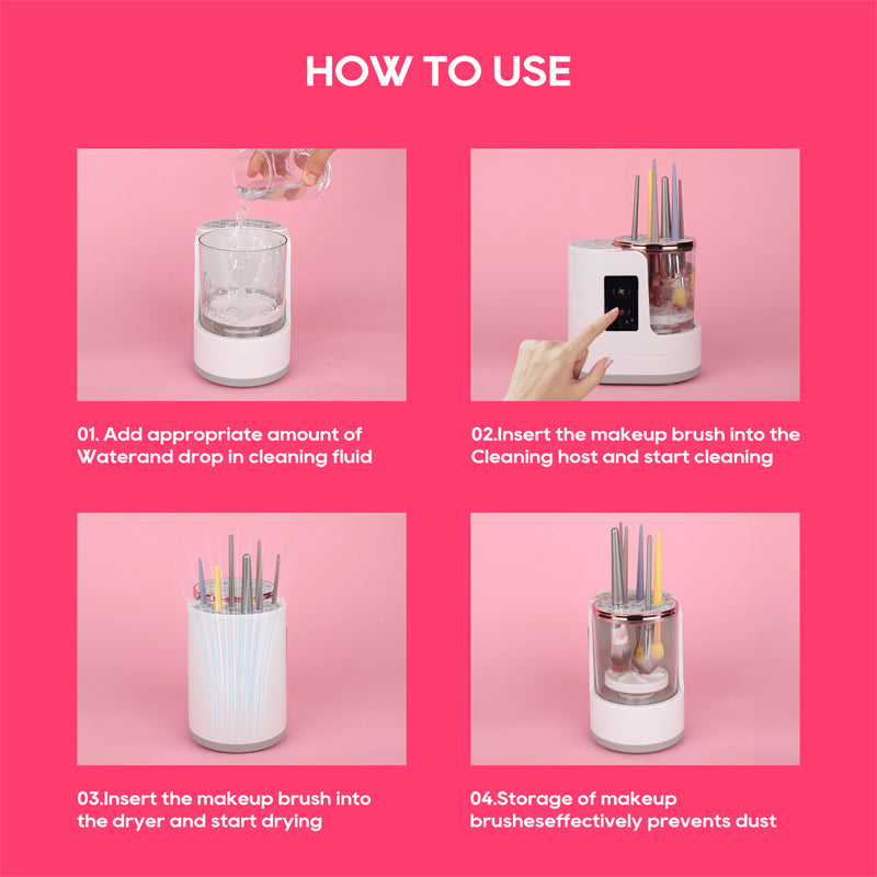 🎨Hot sale 50% OFF🧼 3-in-1 Electric Makeup Brush Cleaner