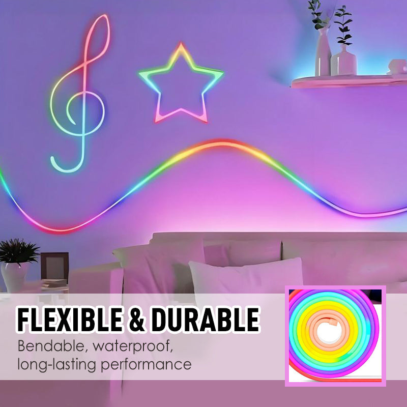 🔥Hot Sale 50% OFF💥Smart Remote Flexible RGB LED Rope Lights💡