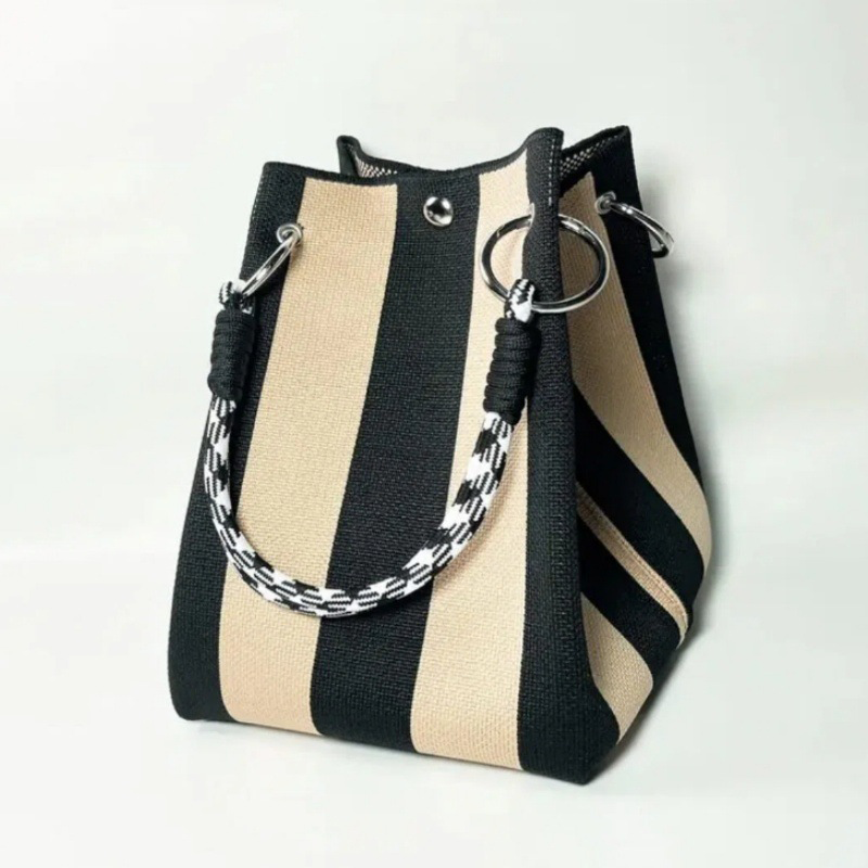 ⏳Limited-time 49% off⏰Striped Knit Bucket Handbag👜