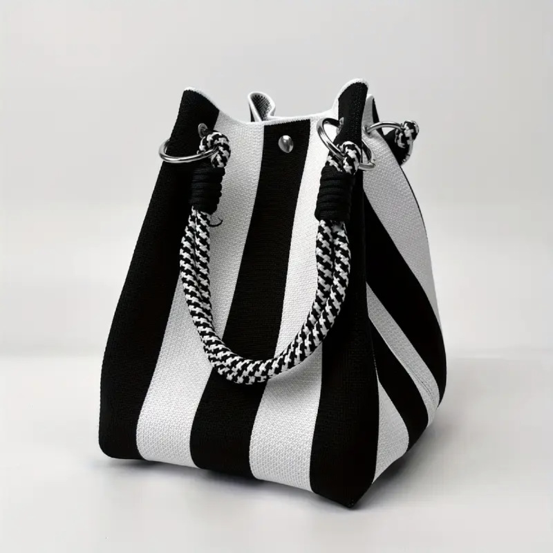 ⏳Limited-time 49% off⏰Striped Knit Bucket Handbag👜