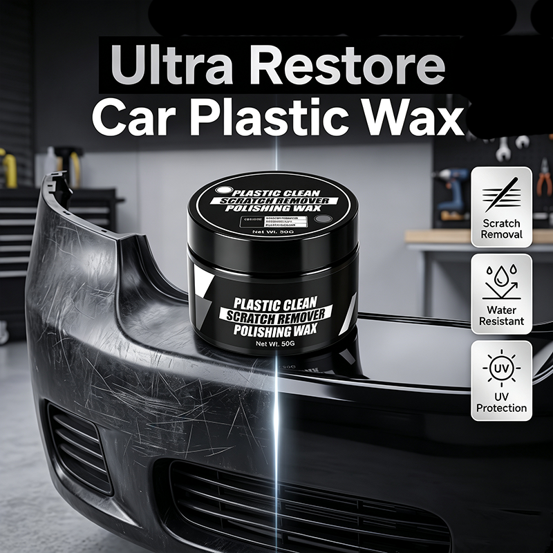Car Plastic Scratch Remover and Restorer Wax with Sponge 30ml