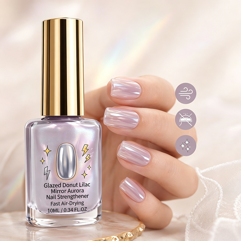 🏆35K+ SOLD 🔥2026 SALE - "Lilac Glossy Mirror" Nail Strengthener