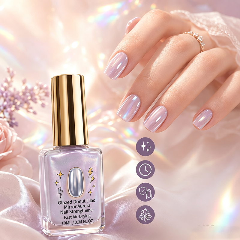 🏆35K+ SOLD 🔥2026 SALE - "Lilac Glossy Mirror" Nail Strengthener