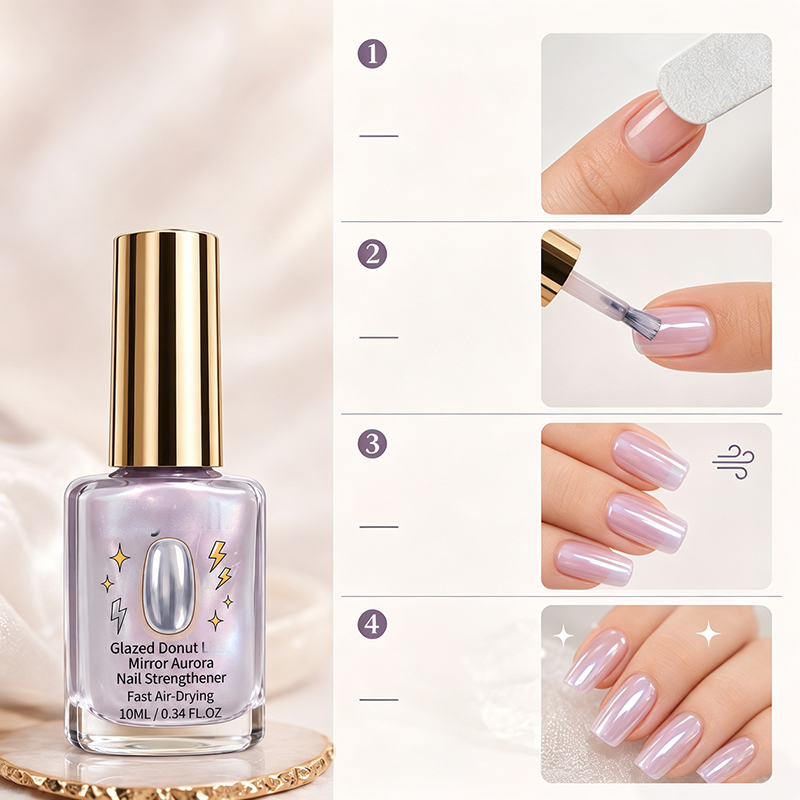 🏆35K+ SOLD 🔥2026 SALE - "Lilac Glossy Mirror" Nail Strengthener