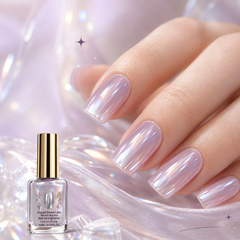 🏆35K+ SOLD 🔥2026 SALE - "Lilac Glossy Mirror" Nail Strengthener