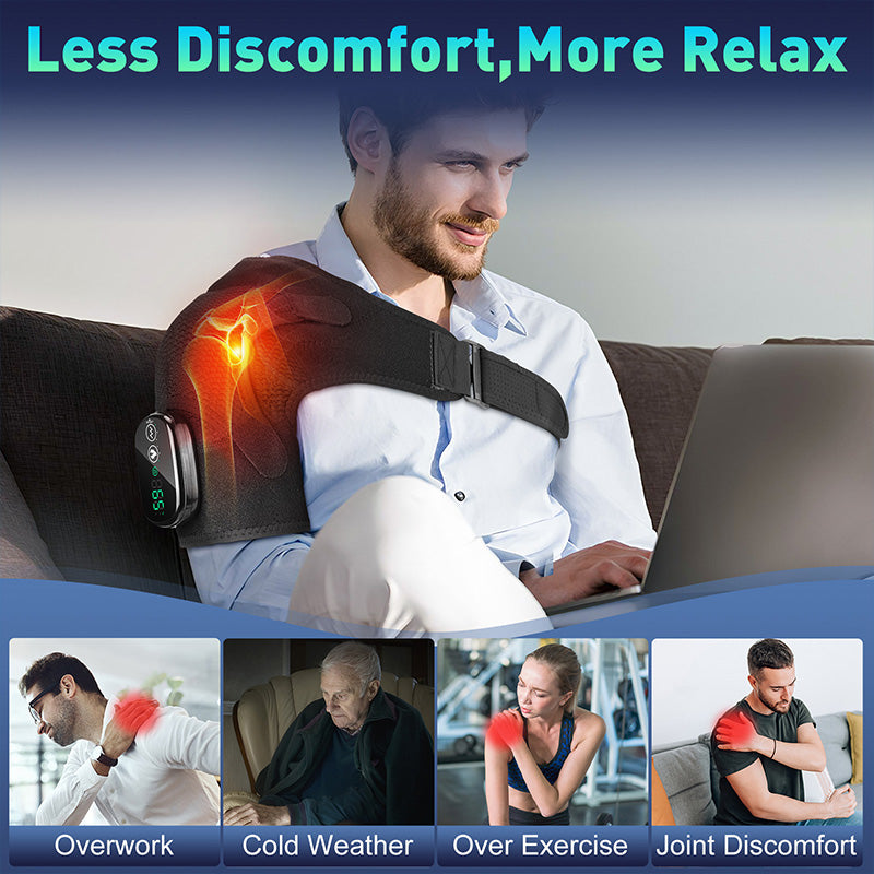 🔥Hot Sale 50% OFF🔥 Heated Shoulder Brace with Vibration – 3 Heat & 3 ...