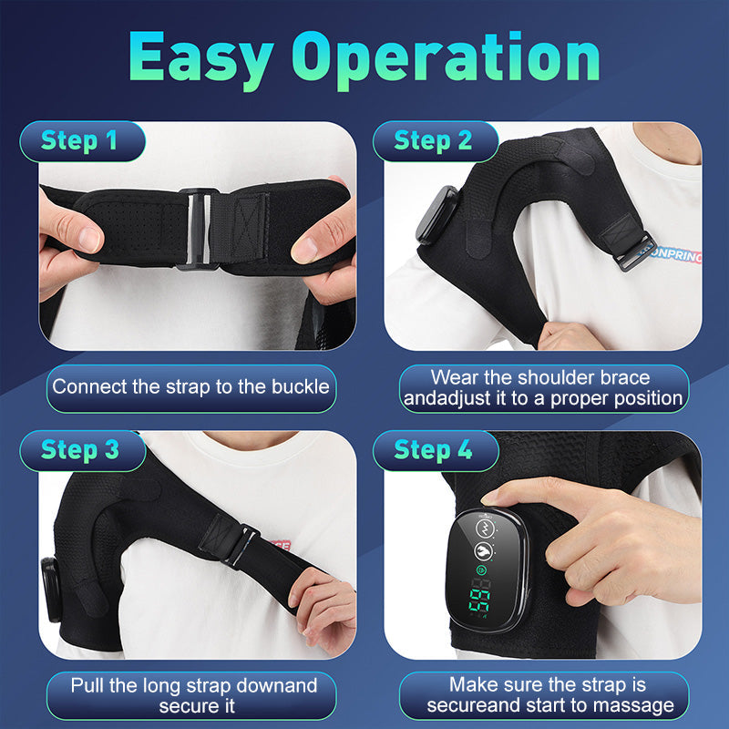 🔥Hot Sale 50% OFF🔥 Heated Shoulder Brace with Vibration – 3 Heat & 3 ...