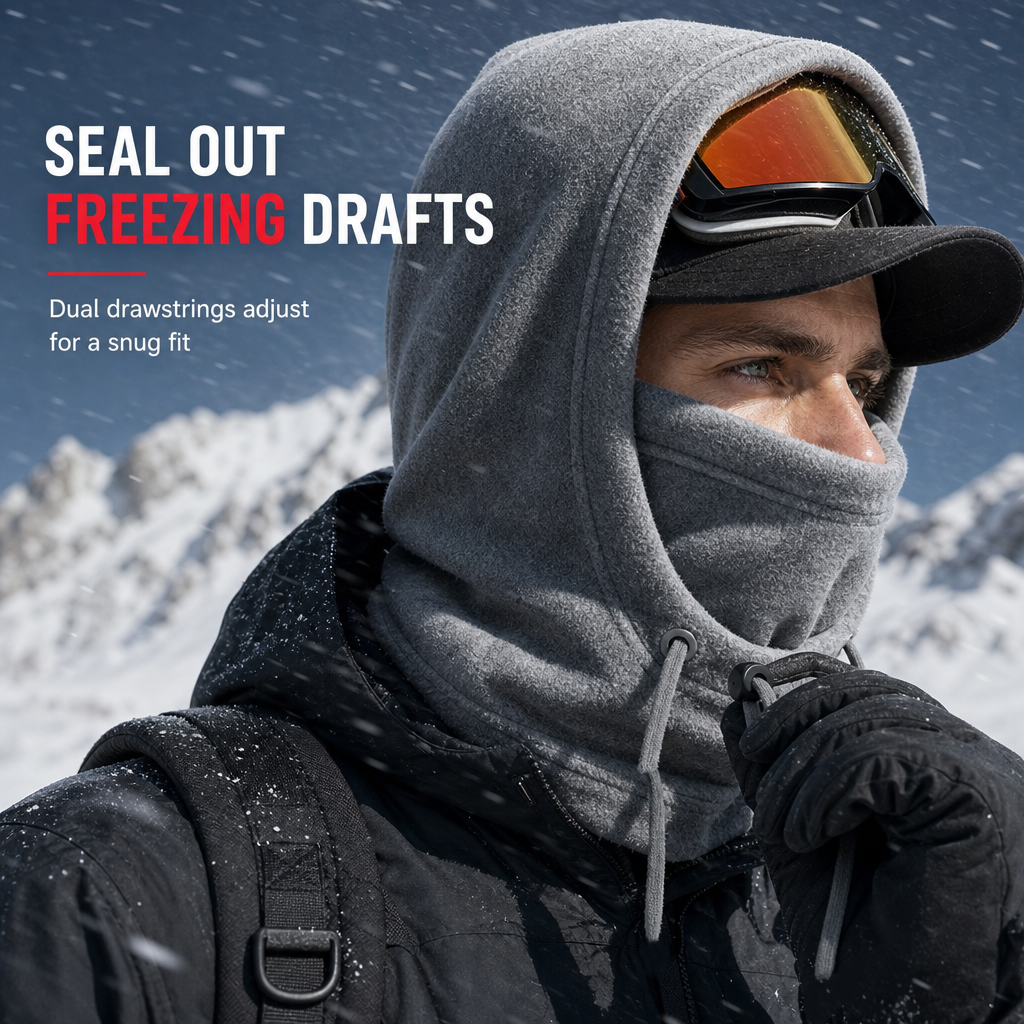 ❄️3-in-1 Winter Hat Windproof Thermal Neck Face Ear Warmer, Winter Balaclava , Outdoor Ski Cycling Warm Face Cover, Cold Weather Thick Fleece Headwear