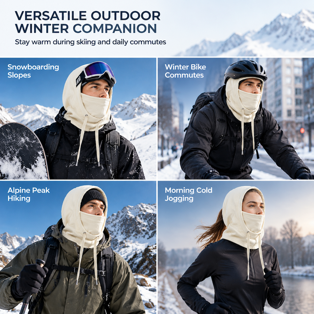 ❄️3-in-1 Winter Hat Windproof Thermal Neck Face Ear Warmer, Winter Balaclava , Outdoor Ski Cycling Warm Face Cover, Cold Weather Thick Fleece Headwear