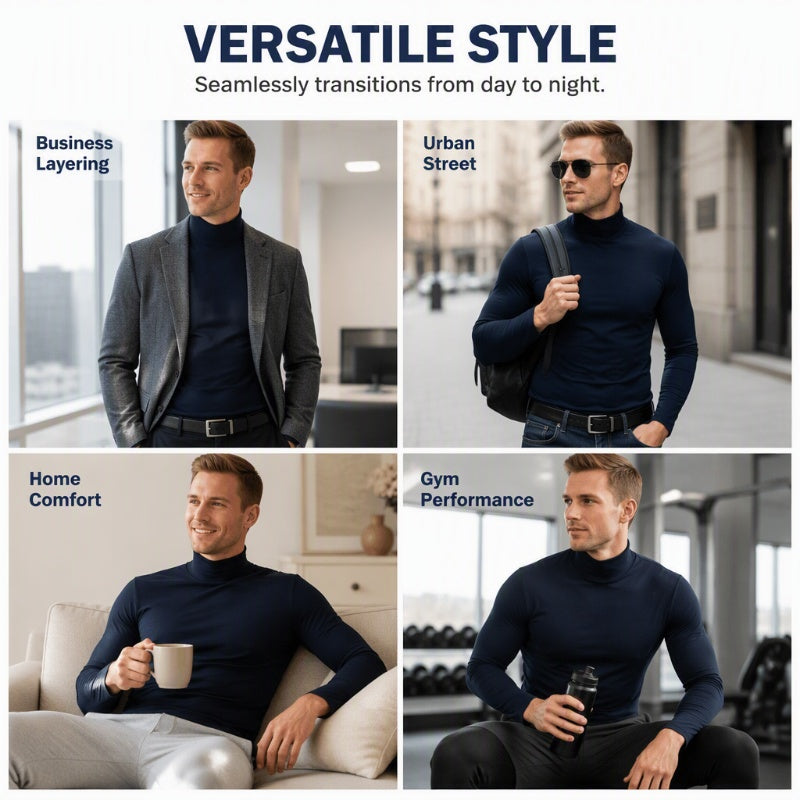🔥2026 Autumn Special Sale💥Men's Slim Fit Mock Turtleneck Top✨