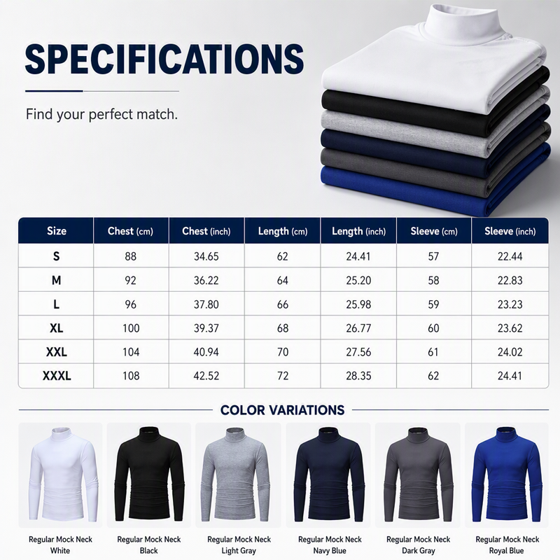 🔥2026 Autumn Special Sale💥Men's Slim Fit Mock Turtleneck Top✨