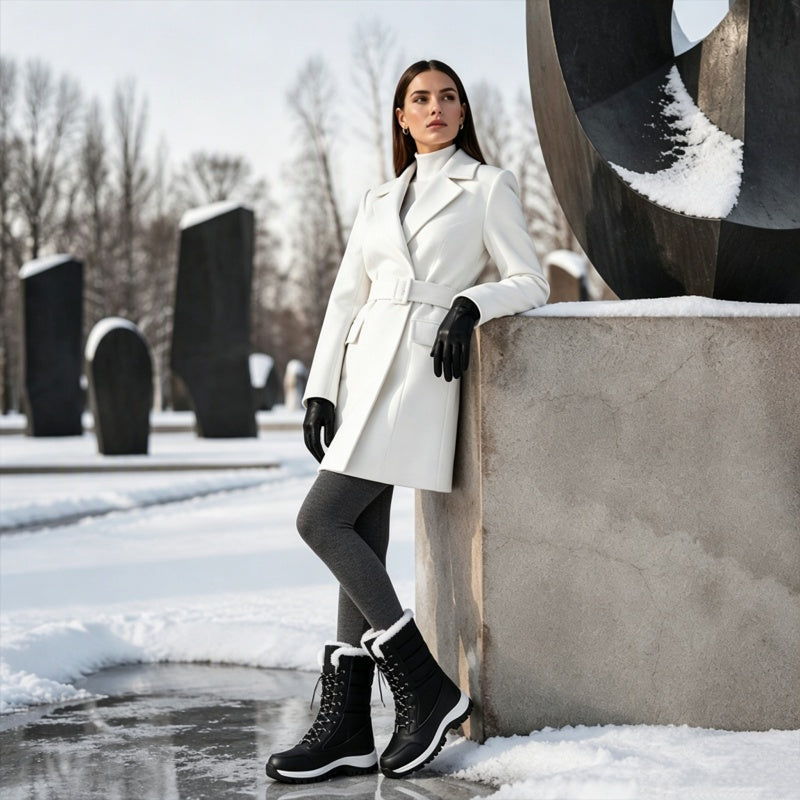 💥HOT SALE 👢Women's Waterproof Plush-Lined Mid-Calf Snow Boots