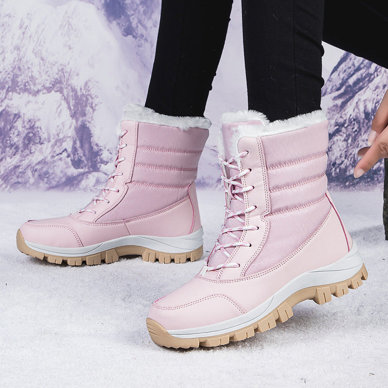 💥HOT SALE 👢Women's Waterproof Plush-Lined Mid-Calf Snow Boots
