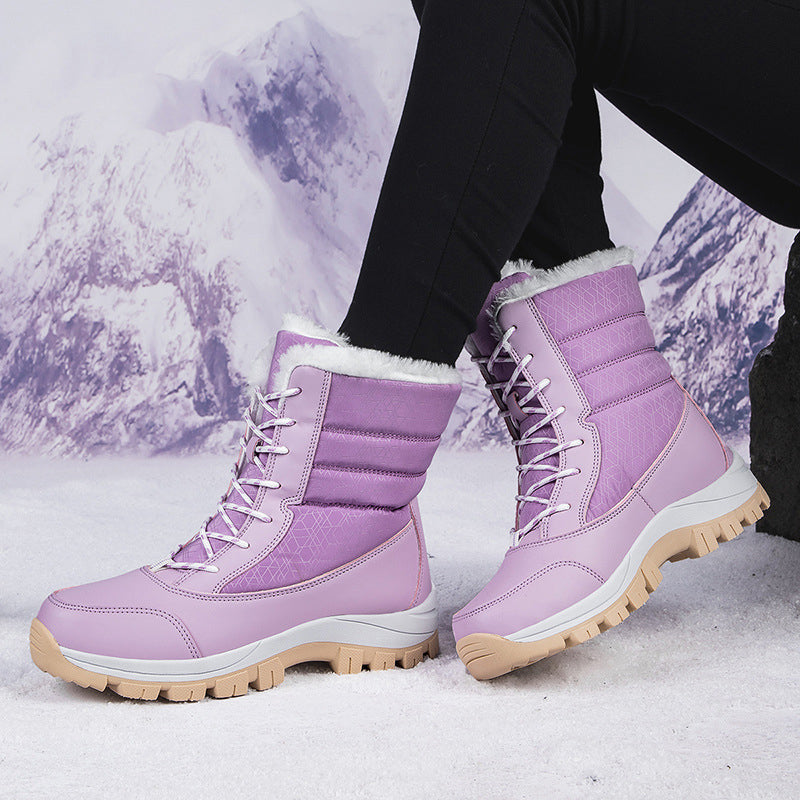 💥HOT SALE 👢Women's Waterproof Plush-Lined Mid-Calf Snow Boots