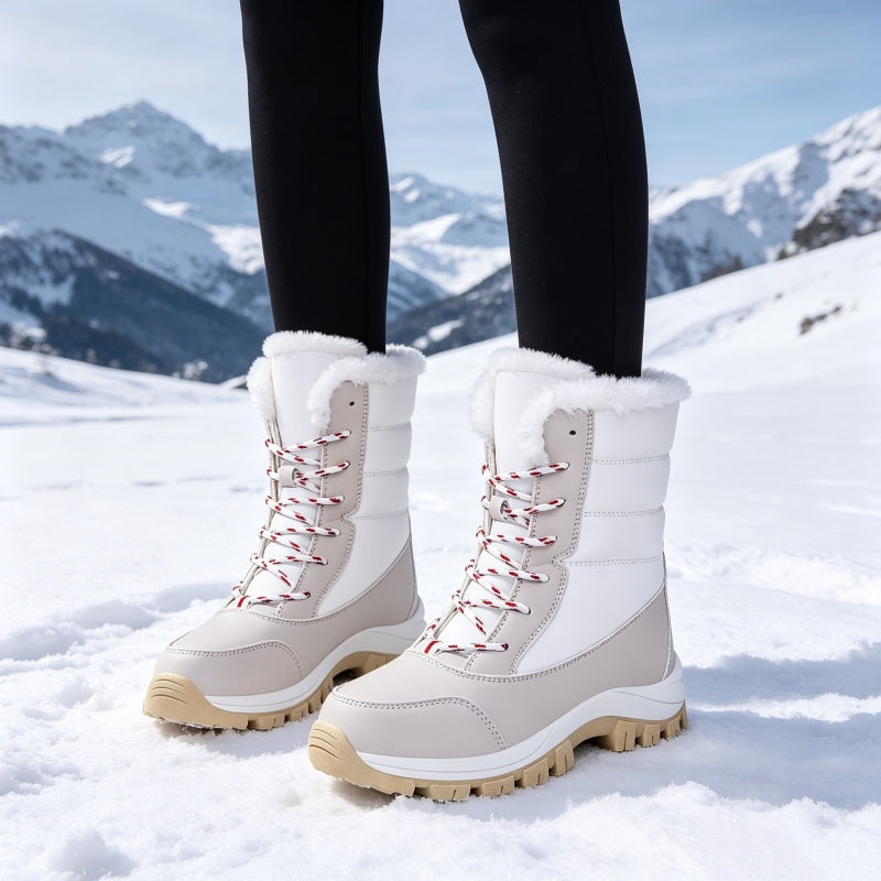💥HOT SALE 👢Women's Waterproof Plush-Lined Mid-Calf Snow Boots