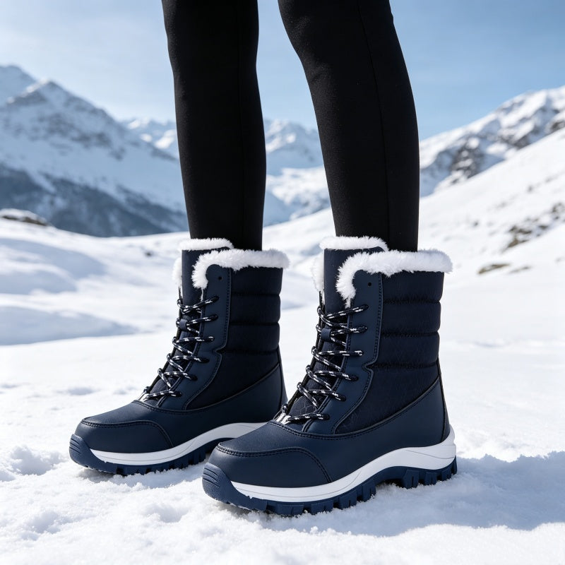 💥HOT SALE 👢Women's Waterproof Plush-Lined Mid-Calf Snow Boots
