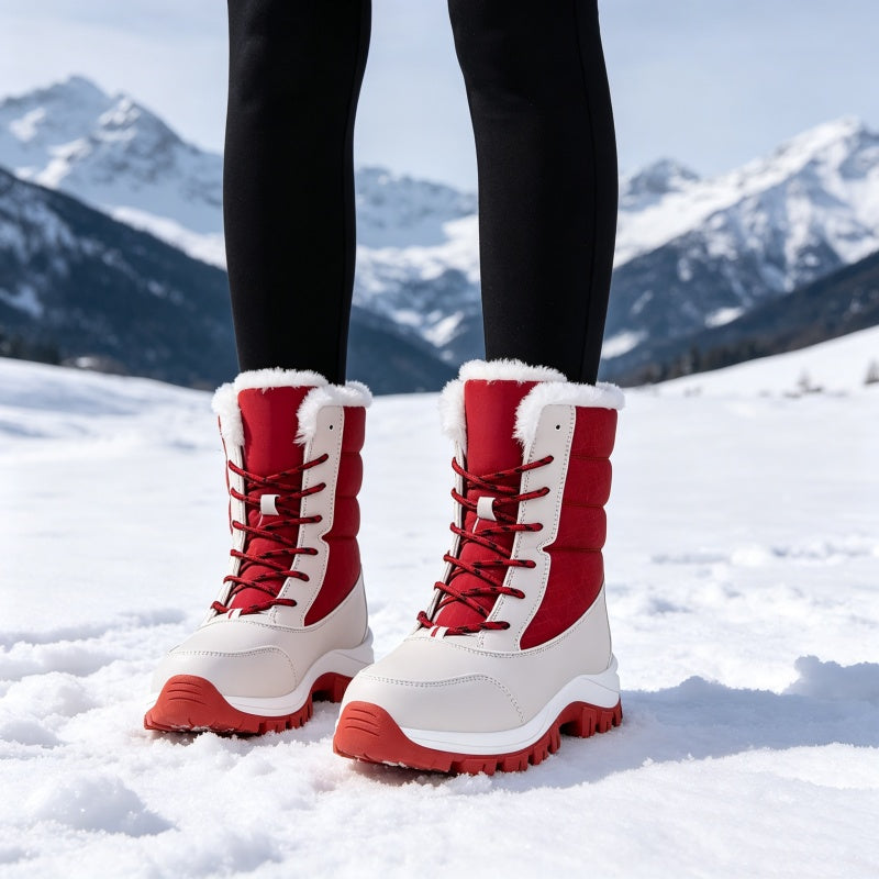💥HOT SALE 👢Women's Waterproof Plush-Lined Mid-Calf Snow Boots