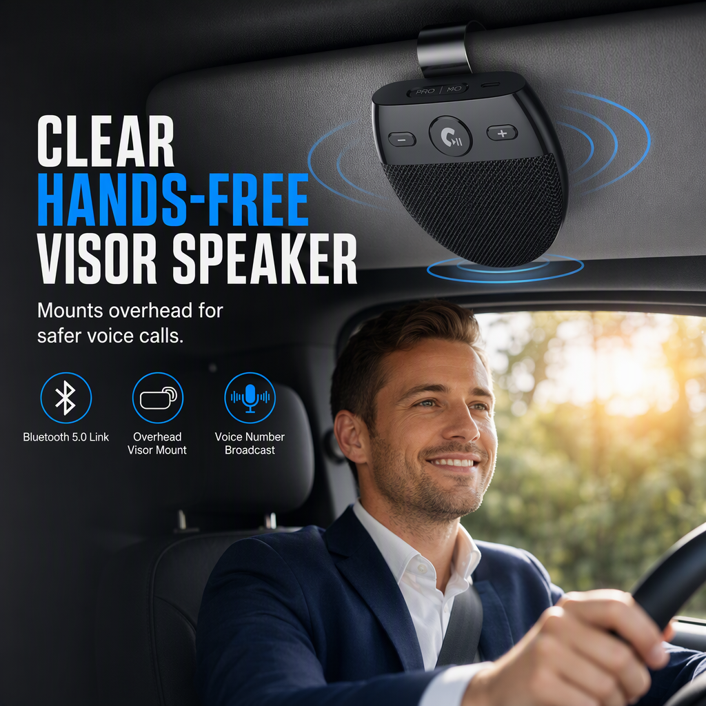 ✨HOT SALE 💕50% OFF🚗 SP11 Bluetooth Sun Visor Speakerphone