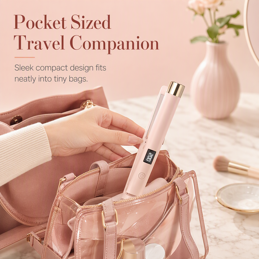🔥Hot Sale 50% OFF🌷2 in 1 Hair Straightener and Curler Flat Iron Dormitory Friendly Dual Use Hair Styling Tool for Bangs Straightening and Curling