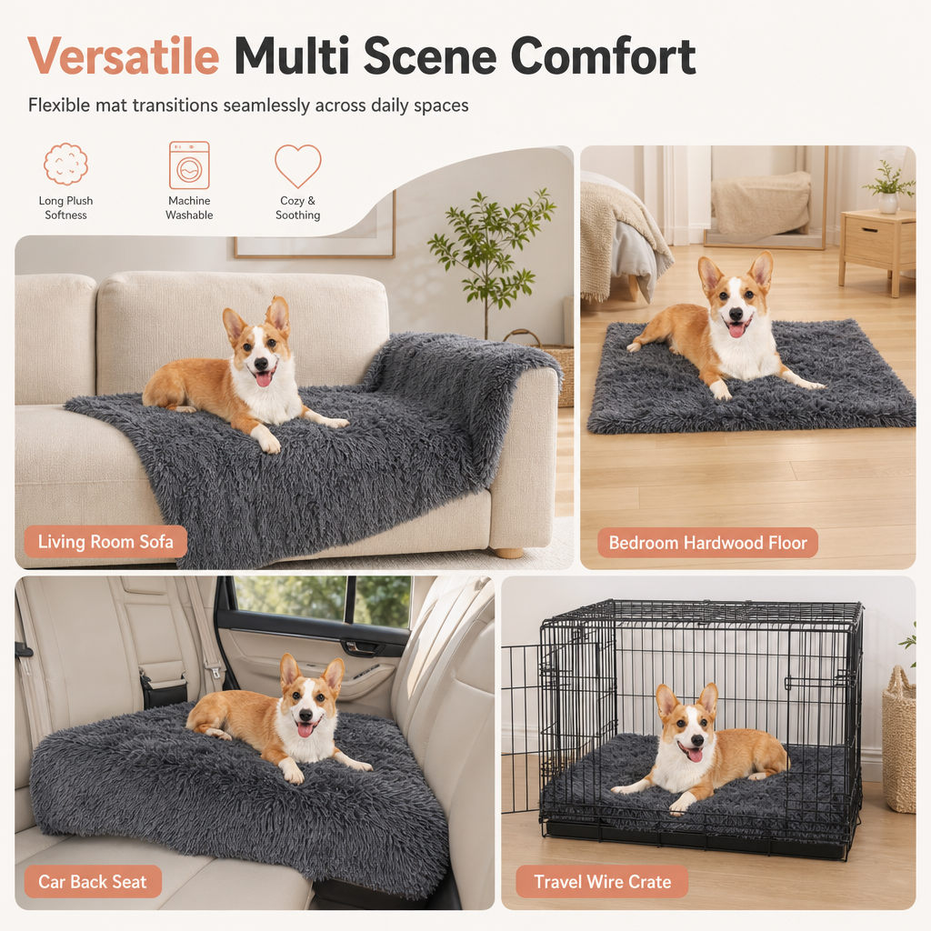 Soft Plush Double Layer Pet Blanket for Dogs and Cats