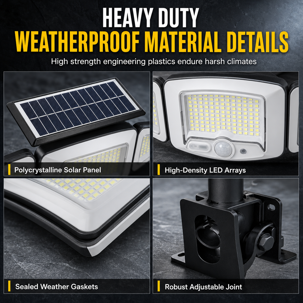 💡Solar 3-Head Motion Sensor Light