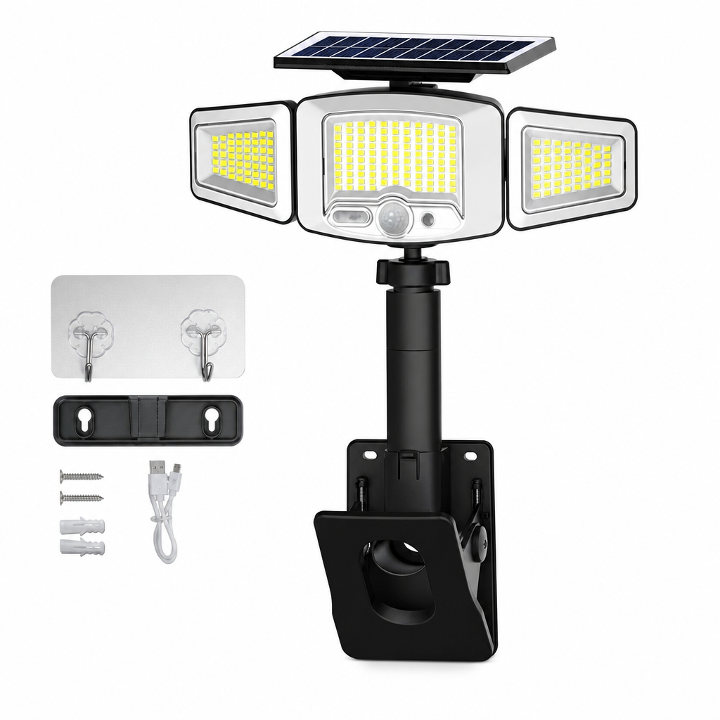 💡Solar 3-Head Motion Sensor Light