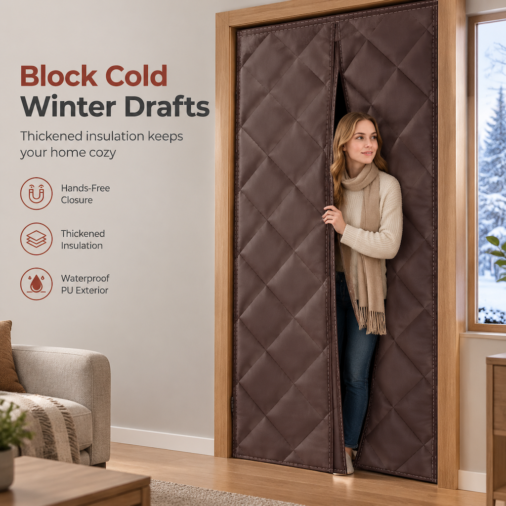 🔥Winter SALE 50% OFF!!📢🚪 Thickened Magnetic Thermal Door Curtain – Keep Winter Draughts Out & Your Home Cosier, A Practical Oxford Cloth Screen for Doors & Hallways ✨