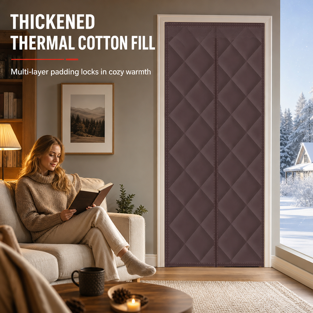 🔥Winter SALE 50% OFF!!📢🚪 Thickened Magnetic Thermal Door Curtain – Keep Winter Draughts Out & Your Home Cosier, A Practical Oxford Cloth Screen for Doors & Hallways ✨