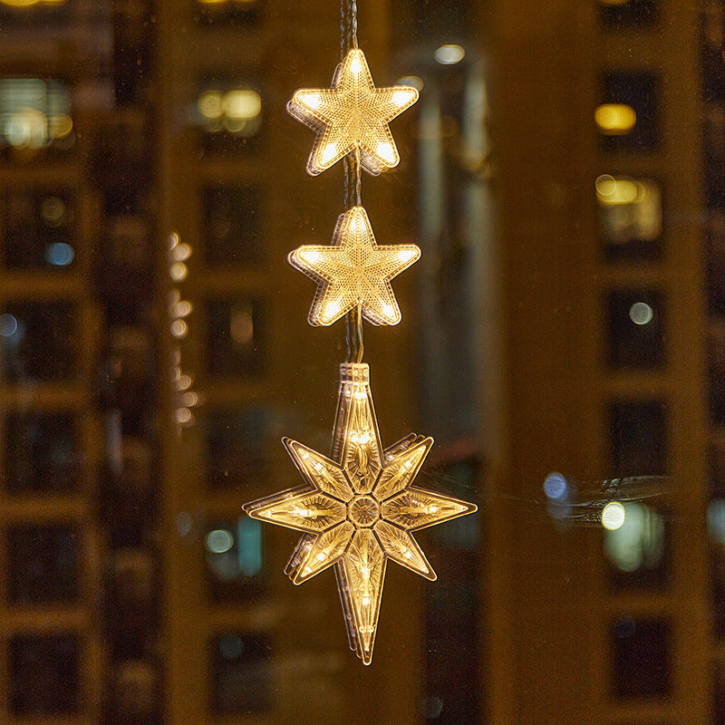 🎄 Last Day Special Price ❄️ DIY Christmas Snowflake Suction Cup LED Lights ✨ | Battery Operated, Warm & Multi-Colour, Window Suction Lights, Christmas Home & Party Decor