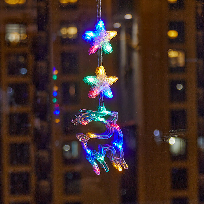 🎄 Last Day Special Price ❄️ DIY Christmas Snowflake Suction Cup LED Lights ✨ | Battery Operated, Warm & Multi-Colour, Window Suction Lights, Christmas Home & Party Decor