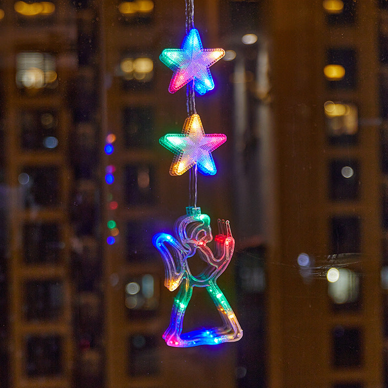🎄 Last Day Special Price ❄️ DIY Christmas Snowflake Suction Cup LED Lights ✨ | Battery Operated, Warm & Multi-Colour, Window Suction Lights, Christmas Home & Party Decor