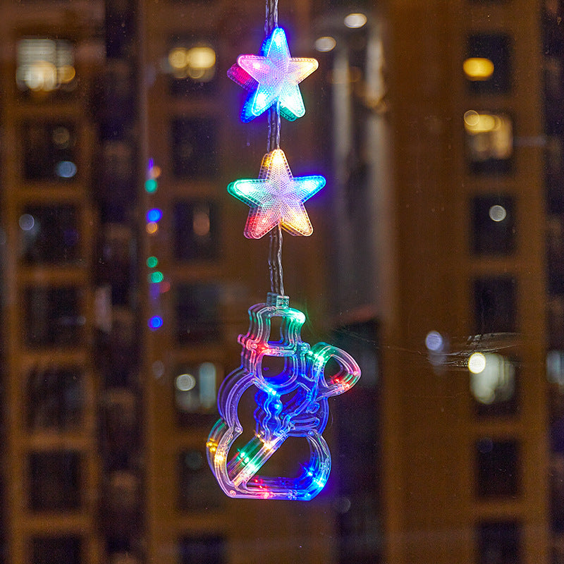 🎄 Last Day Special Price ❄️ DIY Christmas Snowflake Suction Cup LED Lights ✨ | Battery Operated, Warm & Multi-Colour, Window Suction Lights, Christmas Home & Party Decor