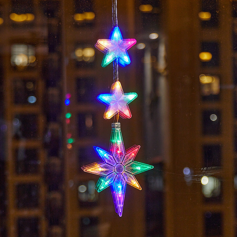 🎄 Last Day Special Price ❄️ DIY Christmas Snowflake Suction Cup LED Lights ✨ | Battery Operated, Warm & Multi-Colour, Window Suction Lights, Christmas Home & Party Decor