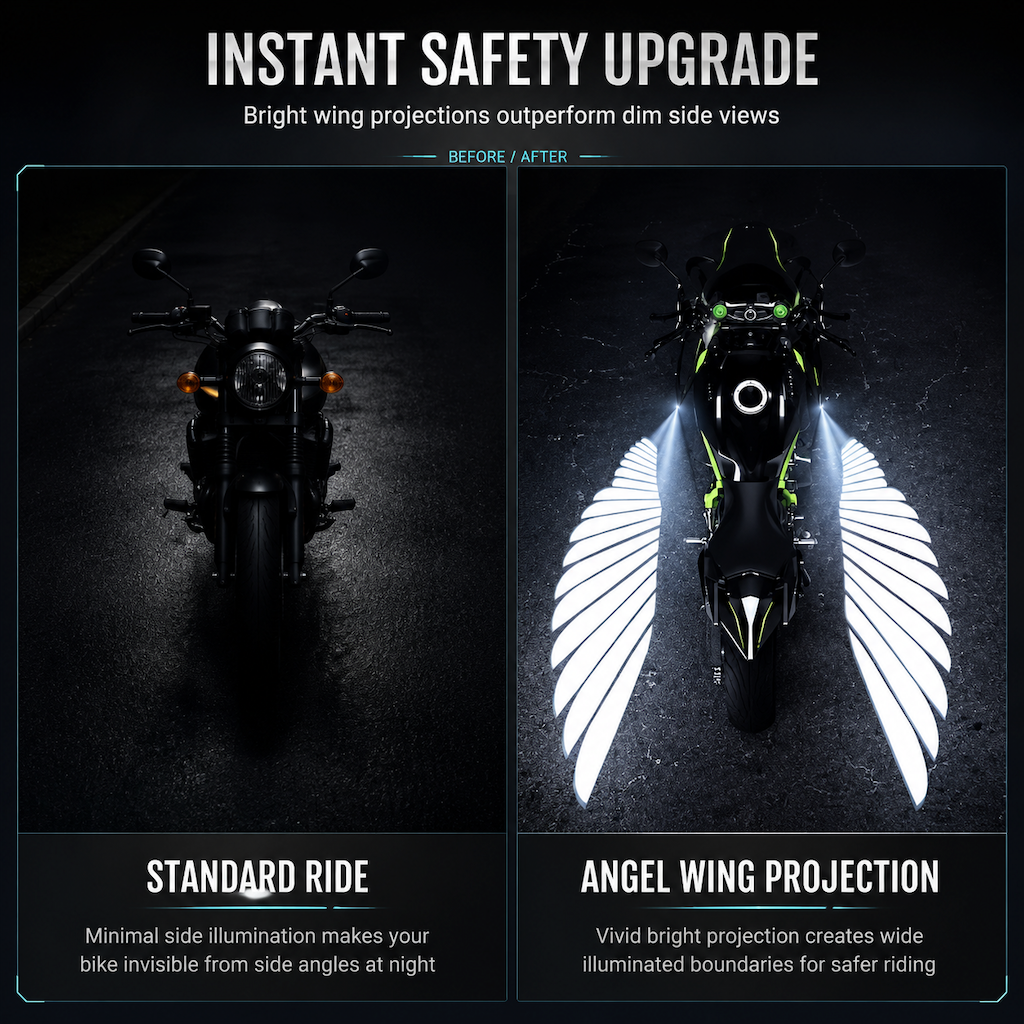 🔥 LAST DAY 50% OFF 🏍️Motorcycle LED Angel Wings Ground Projection Lights